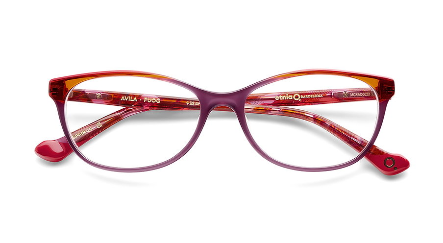 Das Bild zeigt die Korrektionsbrille AVILA PUOG von der Marke Etnia Barcelona in violett.